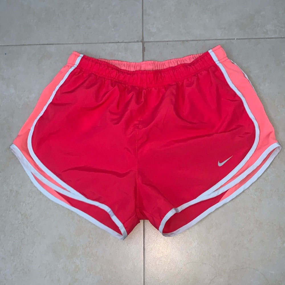 Barely Worn Nike Tempo Shorts in Pink and White